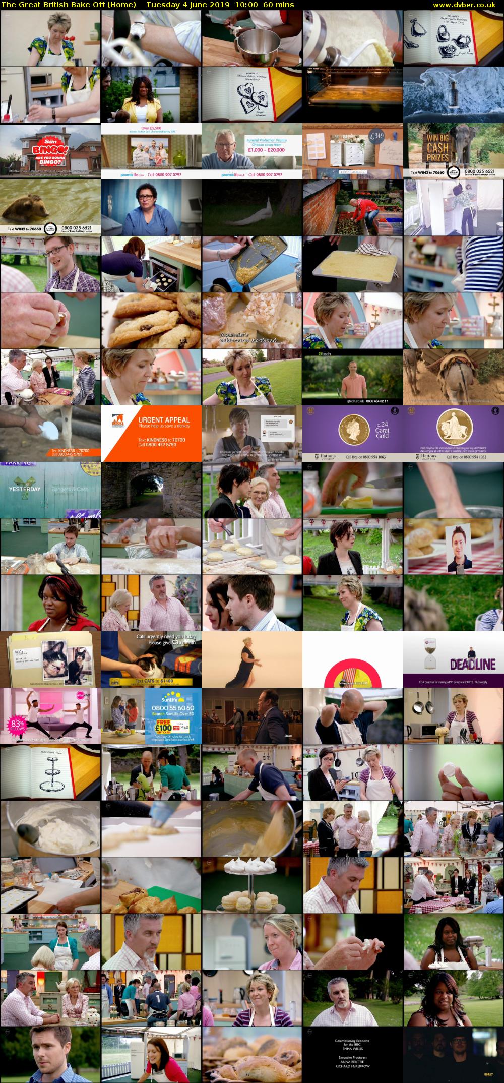 The Great British Bake Off (Home) Tuesday 4 June 2019 10:00 - 11:00