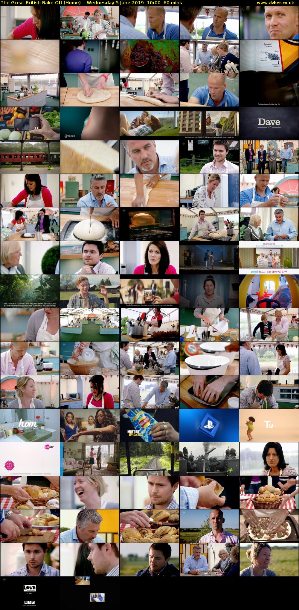 The Great British Bake Off (Home) Wednesday 5 June 2019 10:00 - 11:00
