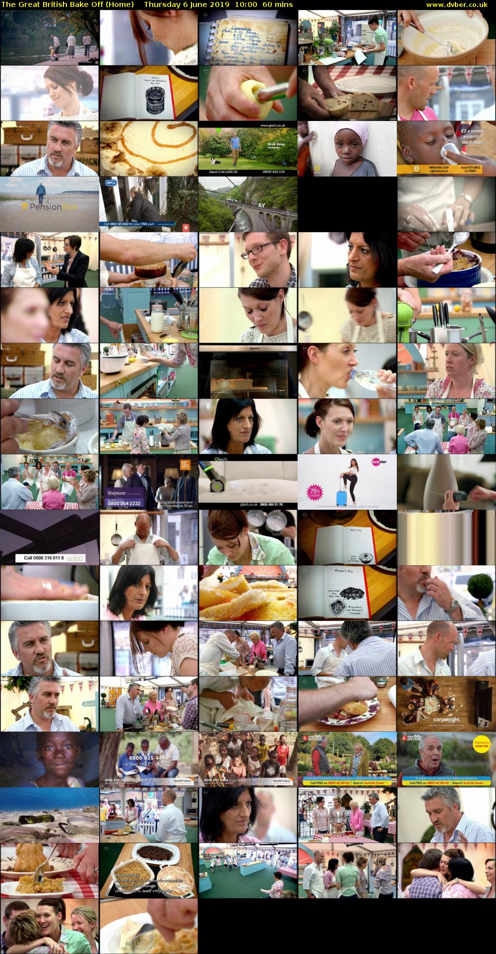 The Great British Bake Off (Home) Thursday 6 June 2019 10:00 - 11:00