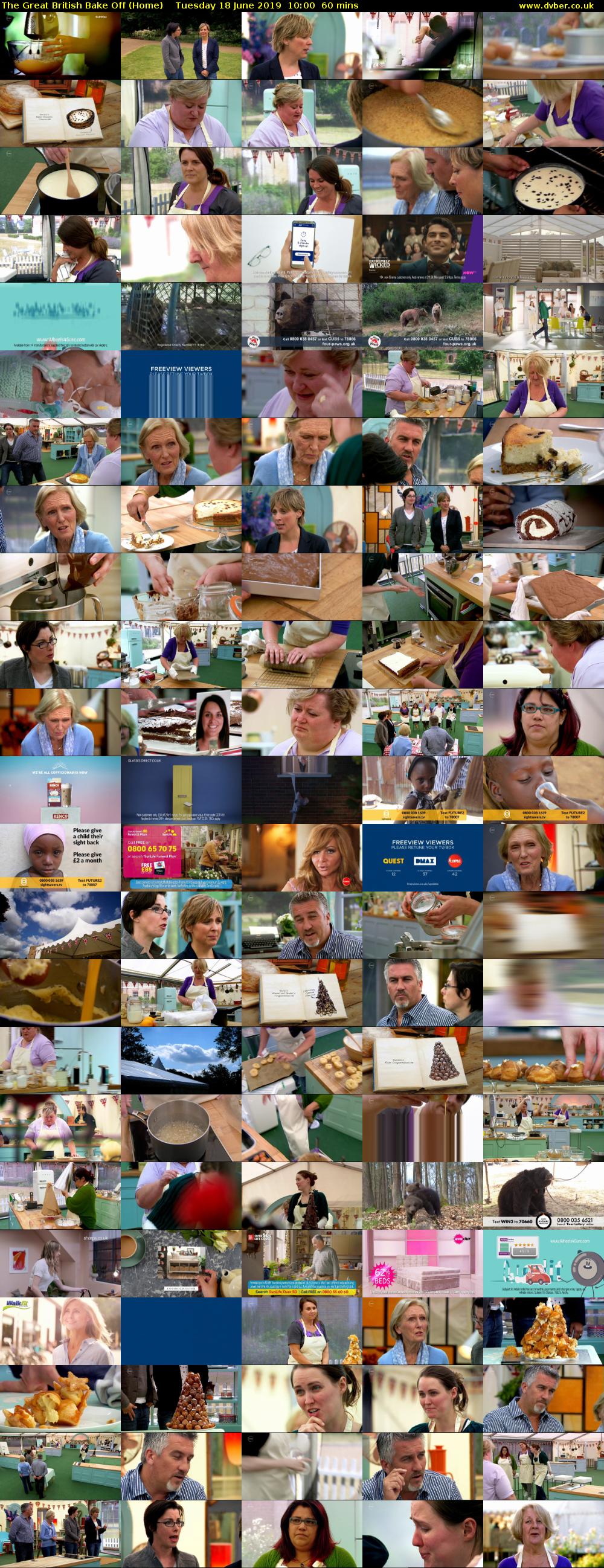 The Great British Bake Off (Home) Tuesday 18 June 2019 10:00 - 11:00
