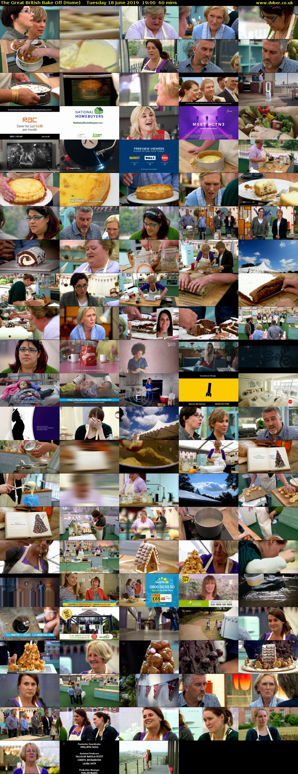 The Great British Bake Off (Home) Tuesday 18 June 2019 19:00 - 20:00
