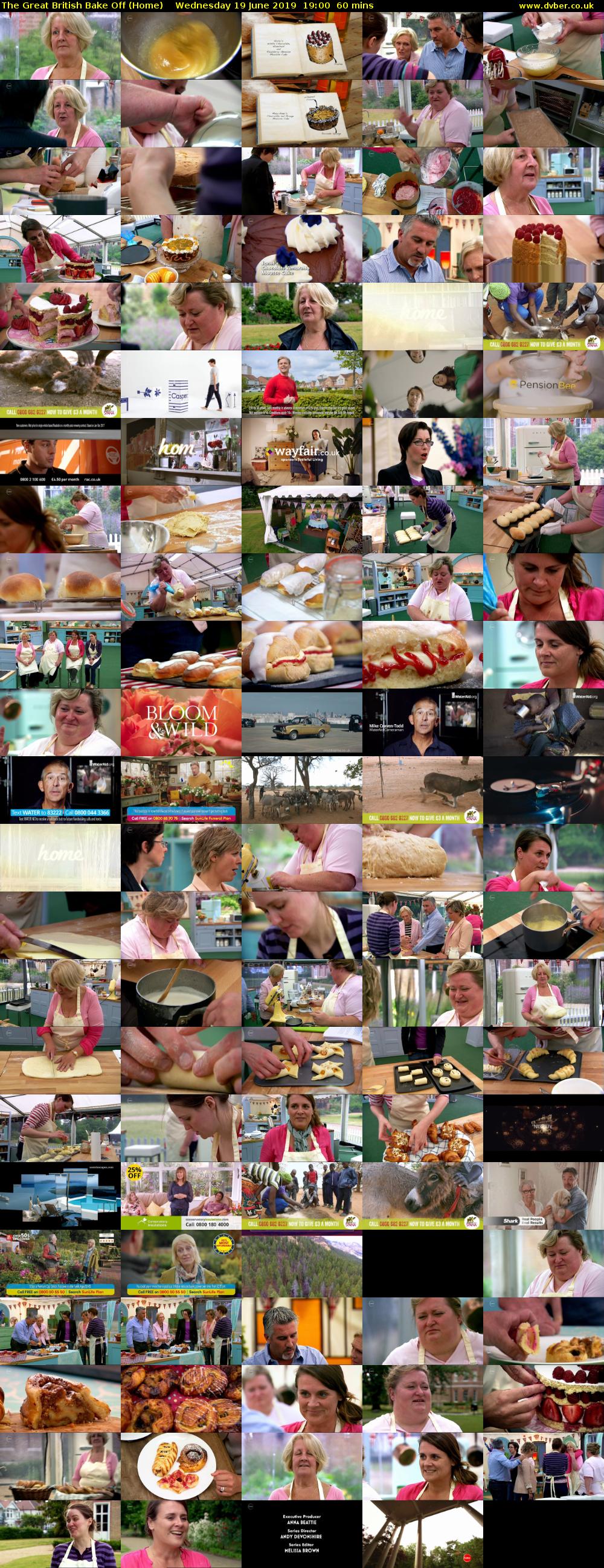 The Great British Bake Off (Home) Wednesday 19 June 2019 19:00 - 20:00