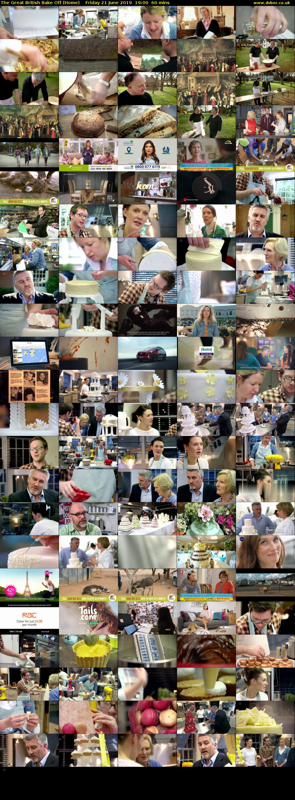 The Great British Bake Off (Home) Friday 21 June 2019 19:00 - 20:00
