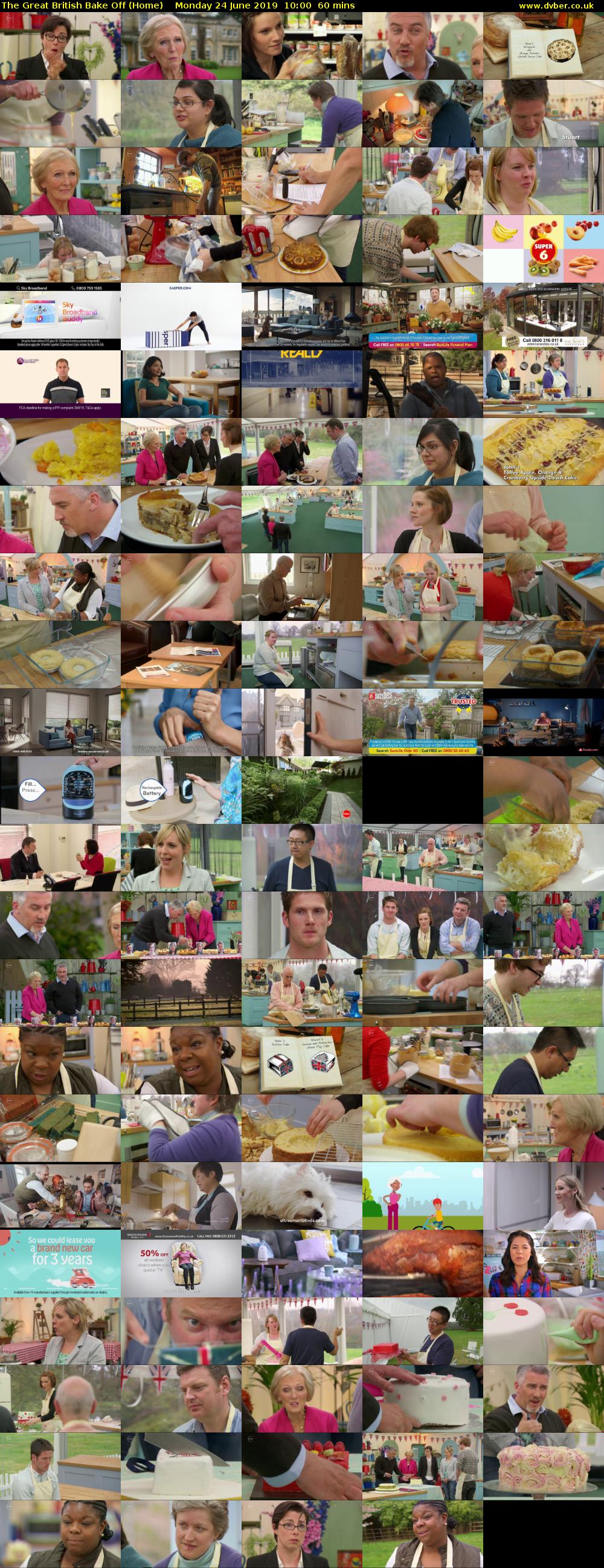 The Great British Bake Off (Home) Monday 24 June 2019 10:00 - 11:00