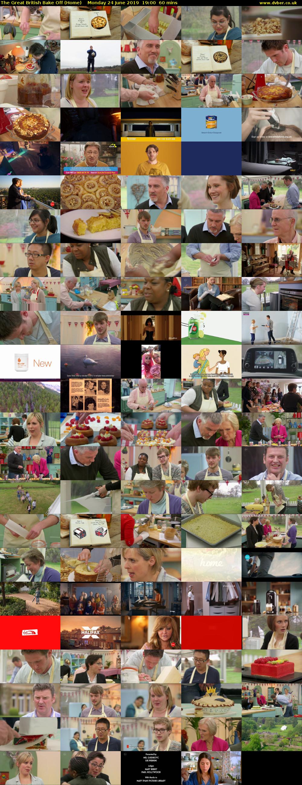 The Great British Bake Off (Home) Monday 24 June 2019 19:00 - 20:00
