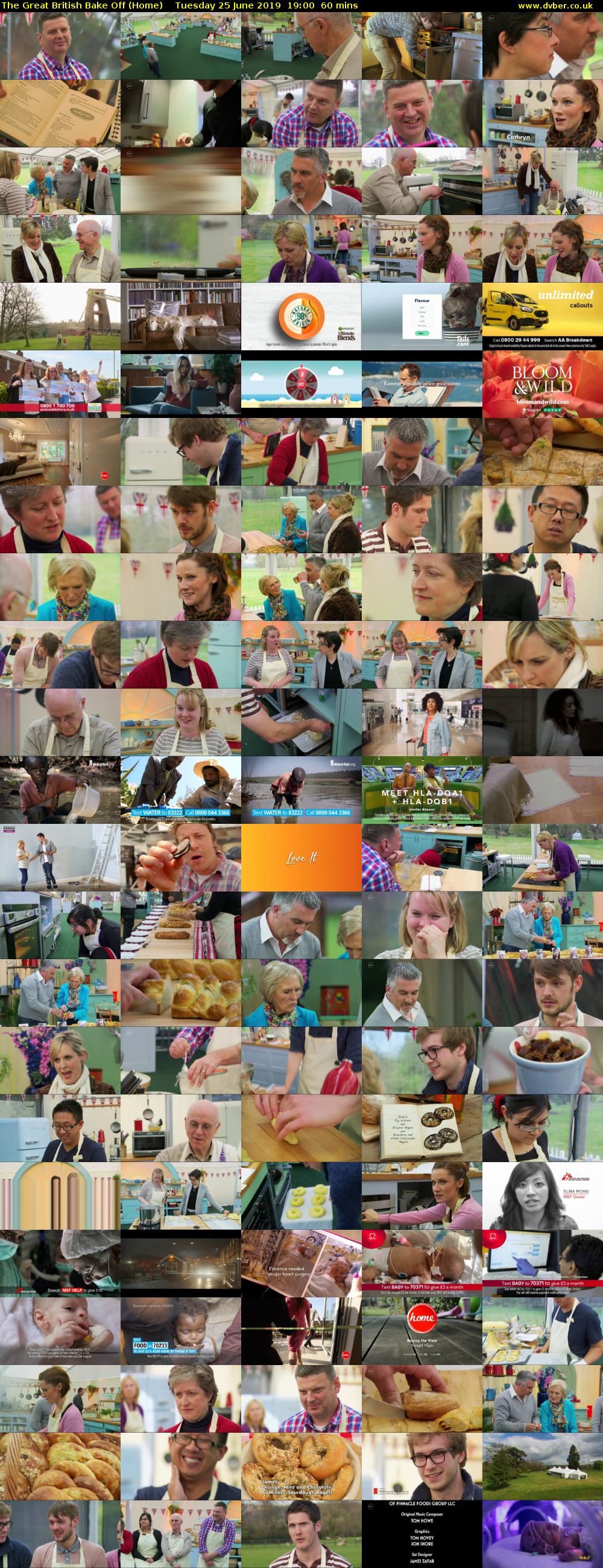 The Great British Bake Off (Home) Tuesday 25 June 2019 19:00 - 20:00