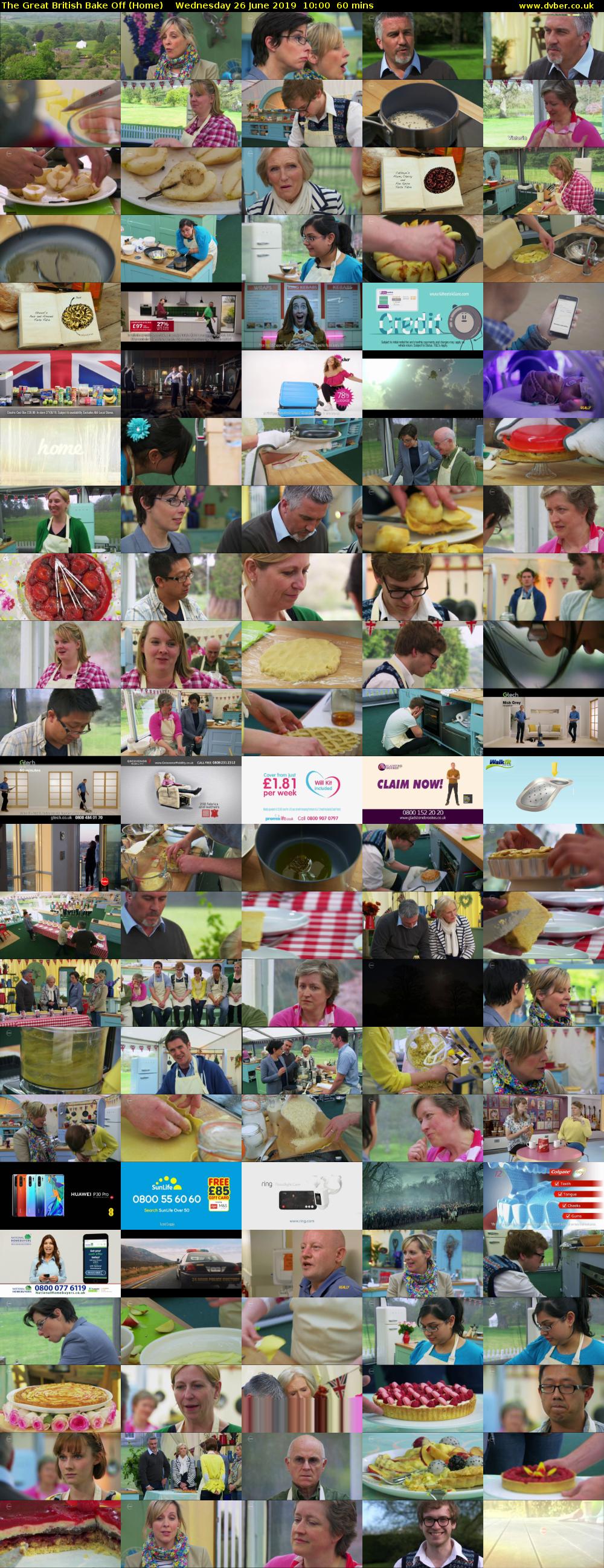 The Great British Bake Off (Home) Wednesday 26 June 2019 10:00 - 11:00