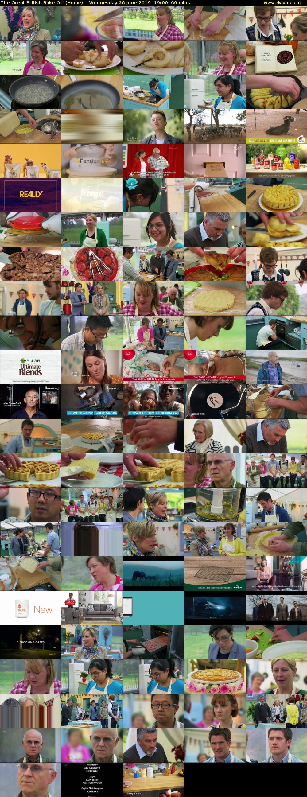 The Great British Bake Off (Home) Wednesday 26 June 2019 19:00 - 20:00