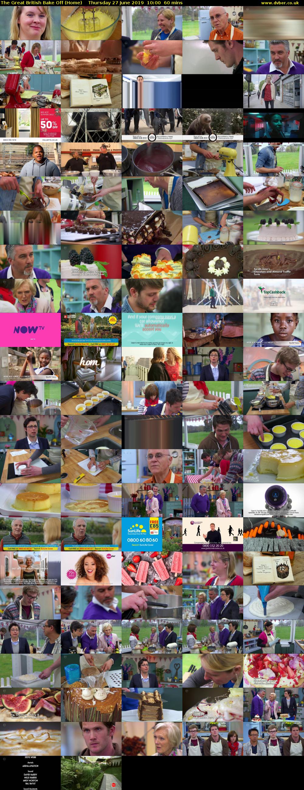 The Great British Bake Off (Home) Thursday 27 June 2019 10:00 - 11:00