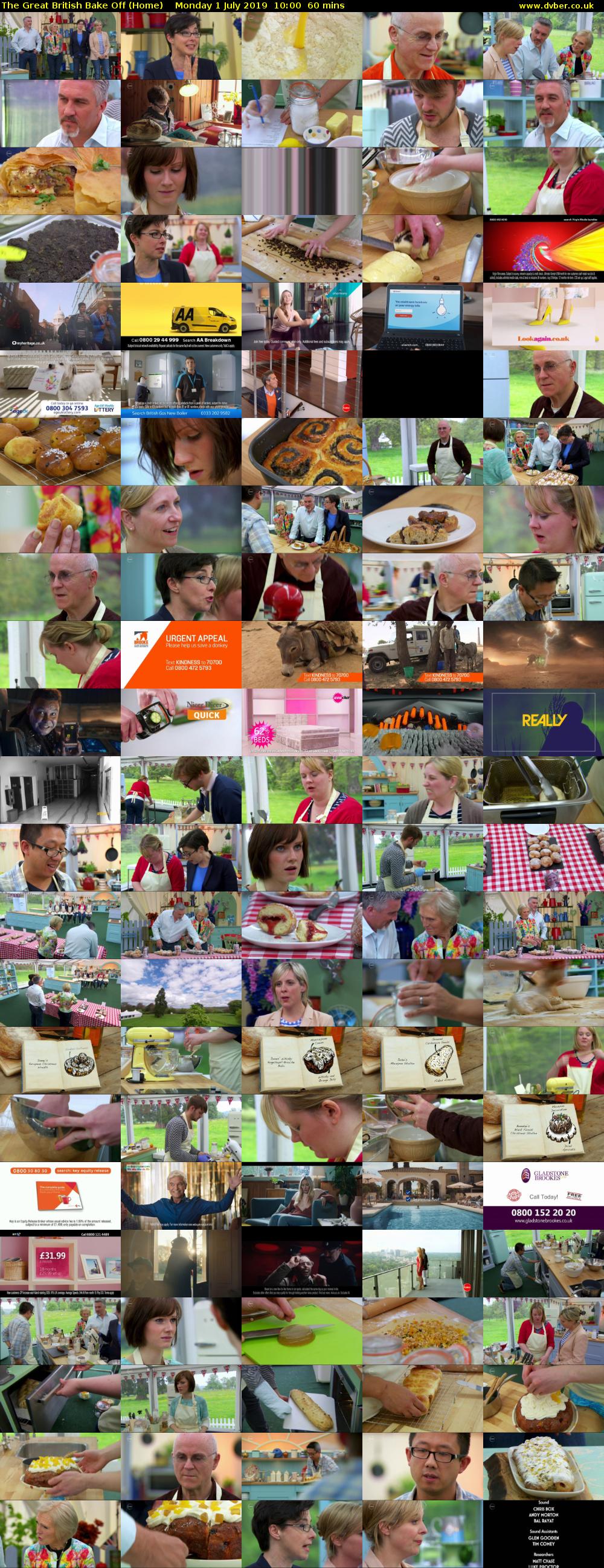 The Great British Bake Off (Home) Monday 1 July 2019 10:00 - 11:00