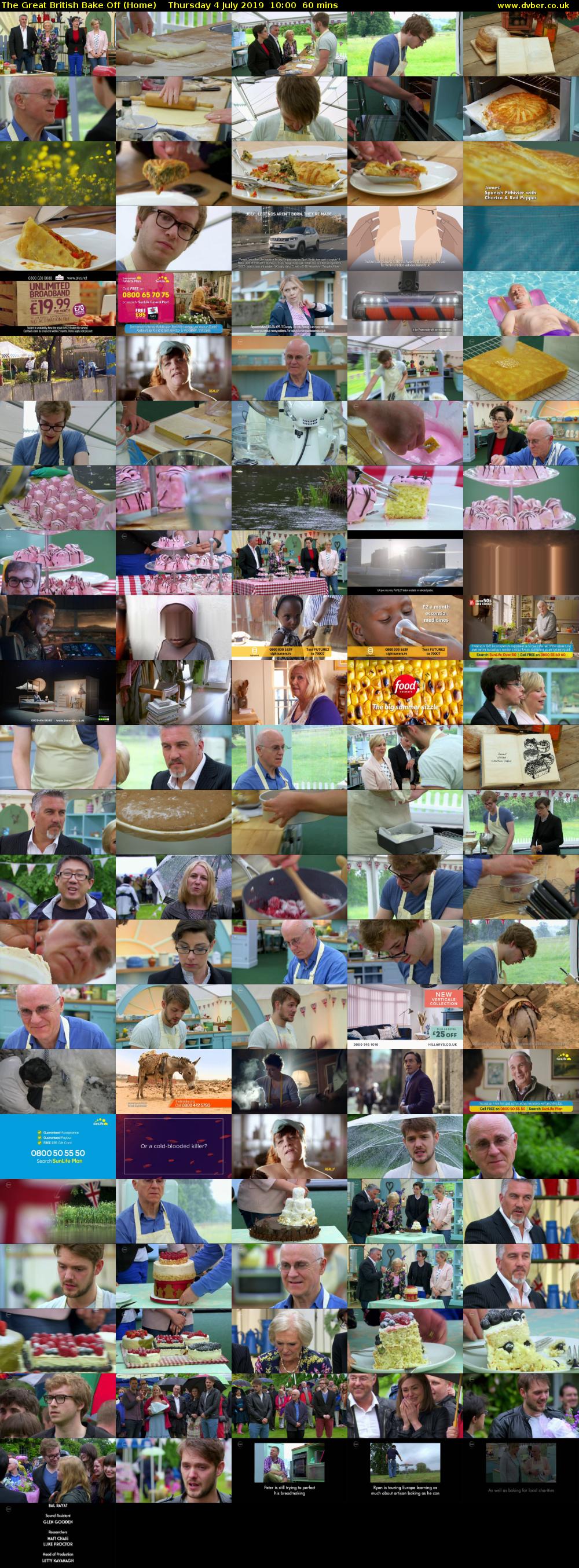 The Great British Bake Off (Home) Thursday 4 July 2019 10:00 - 11:00