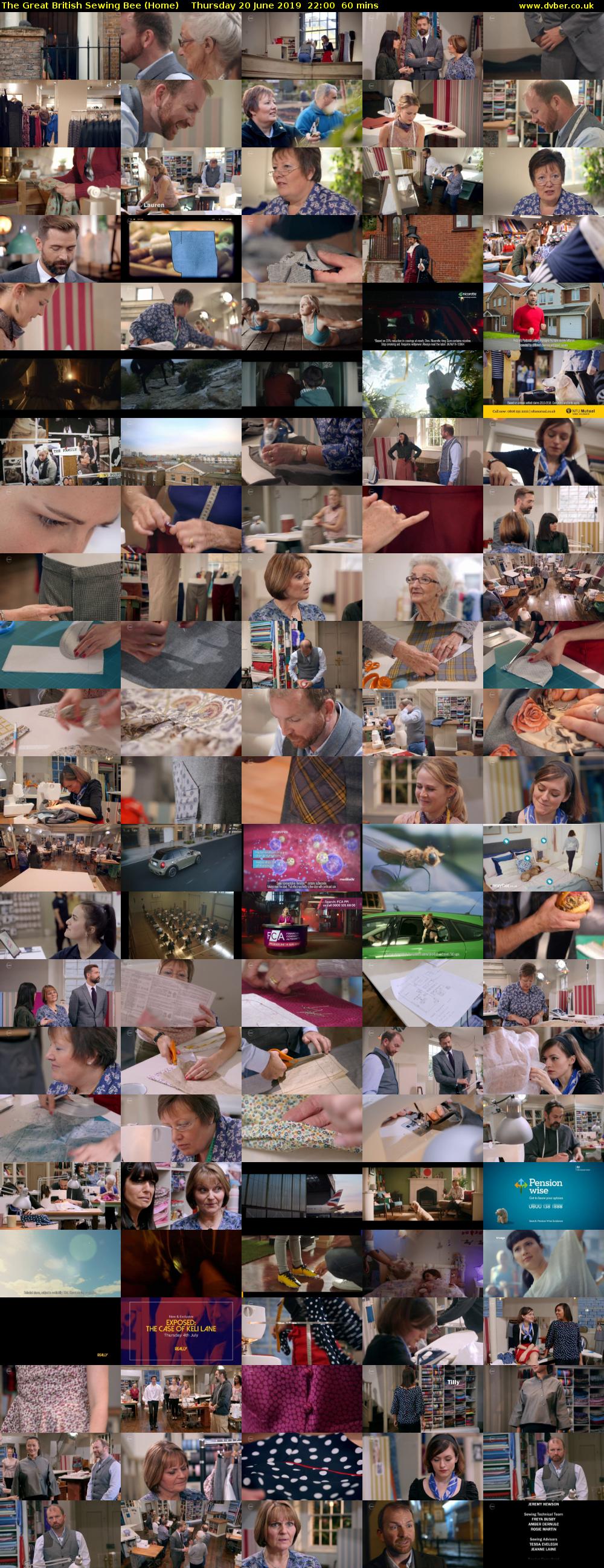 The Great British Sewing Bee (Home) Thursday 20 June 2019 22:00 - 23:00