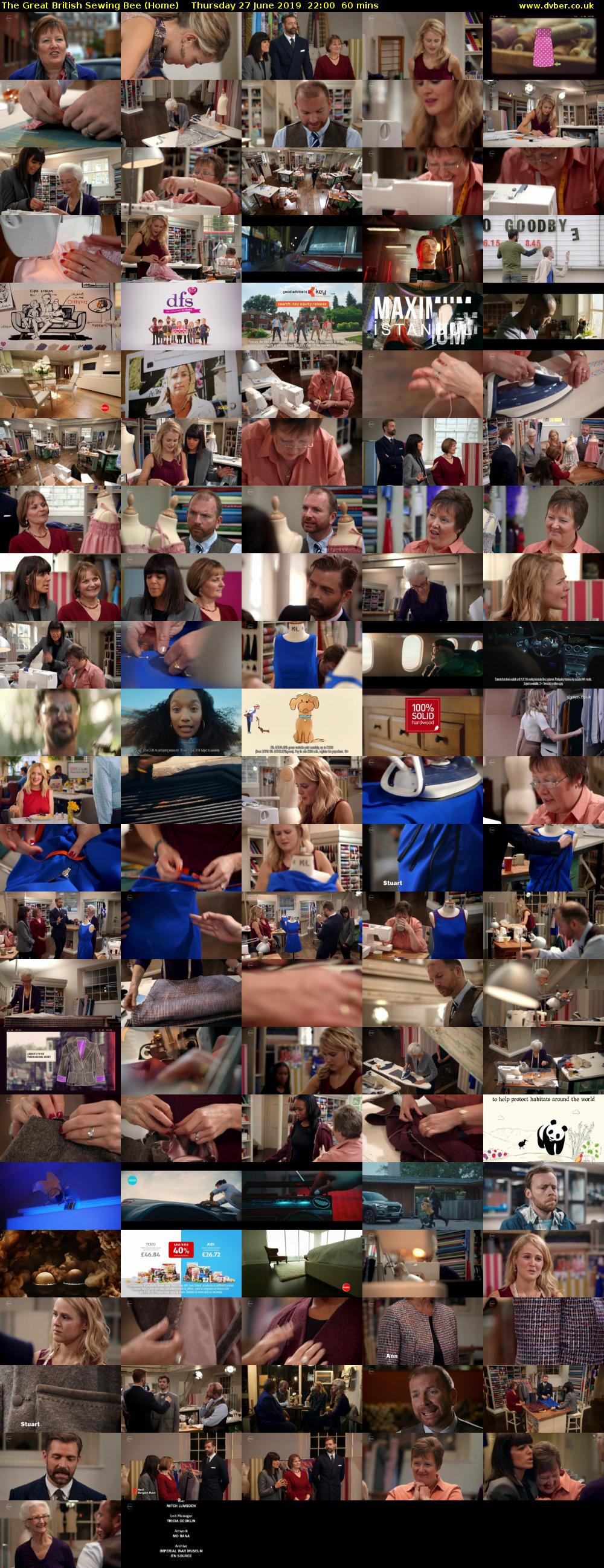 The Great British Sewing Bee (Home) Thursday 27 June 2019 22:00 - 23:00