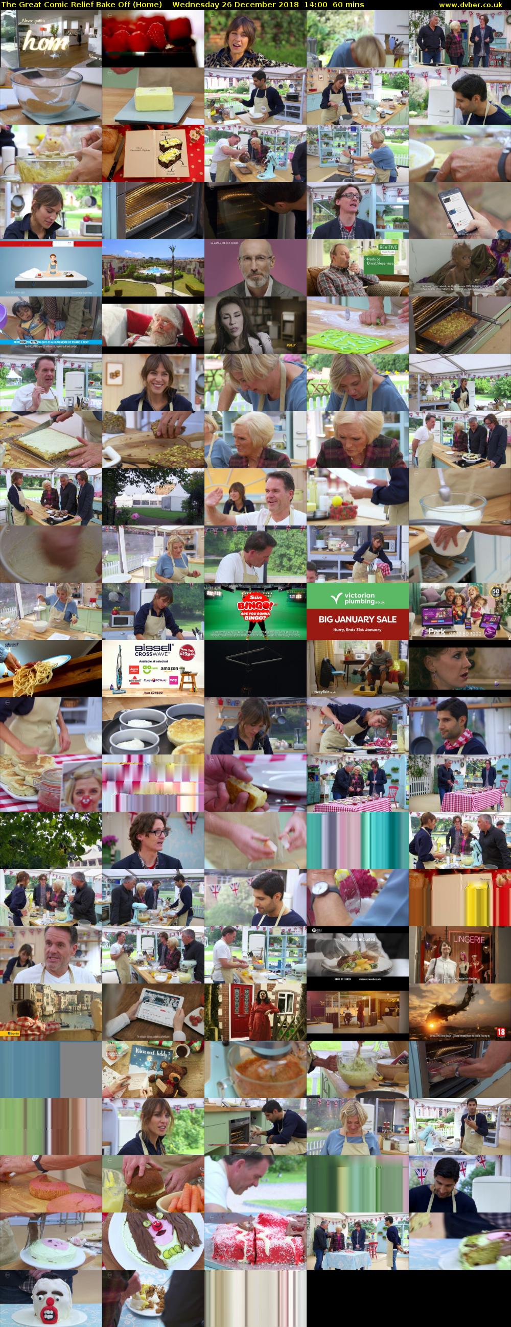 The Great Comic Relief Bake Off (Home) Wednesday 26 December 2018 14:00 - 15:00