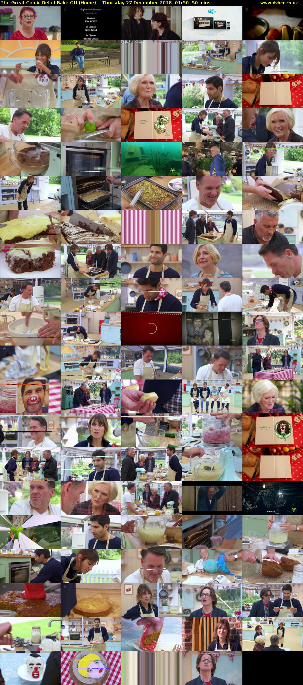 The Great Comic Relief Bake Off (Home) Thursday 27 December 2018 01:50 - 02:40