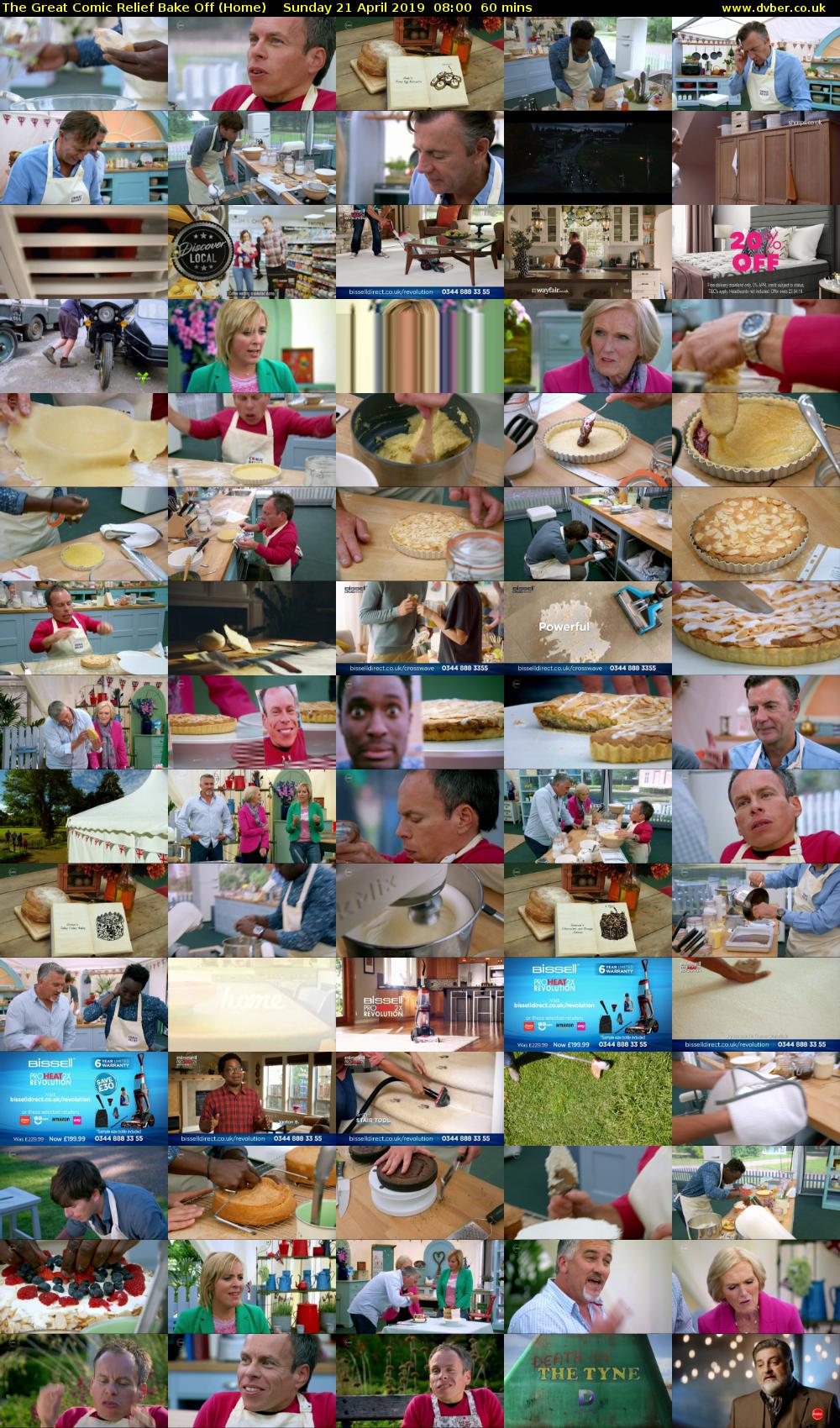 The Great Comic Relief Bake Off (Home) Sunday 21 April 2019 08:00 - 09:00