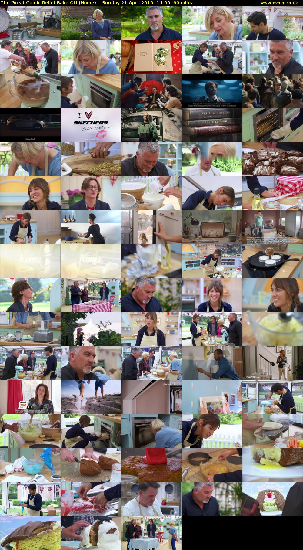 The Great Comic Relief Bake Off (Home) Sunday 21 April 2019 14:00 - 15:00