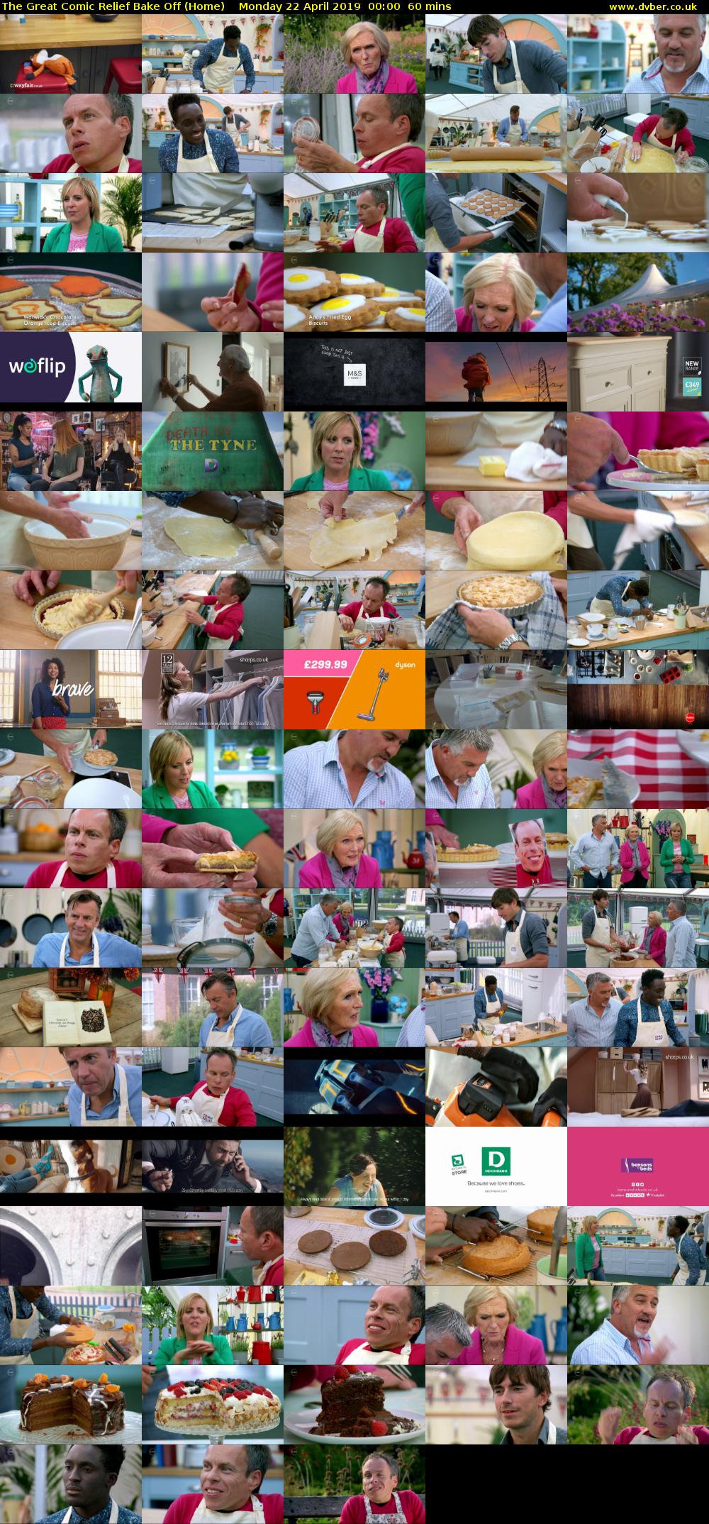The Great Comic Relief Bake Off (Home) Monday 22 April 2019 00:00 - 01:00