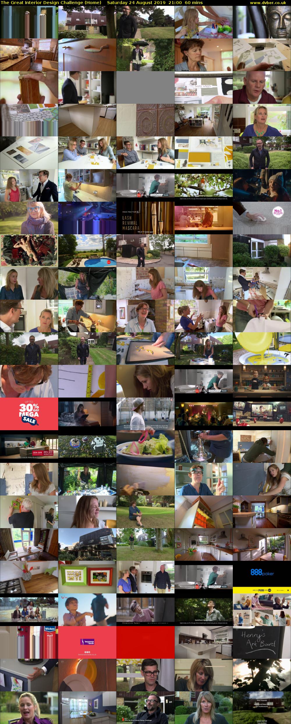 The Great Interior Design Challenge (Home) Saturday 24 August 2019 21:00 - 22:00
