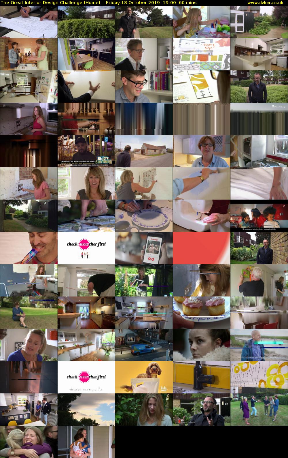 The Great Interior Design Challenge (Home) Friday 18 October 2019 19:00 - 20:00