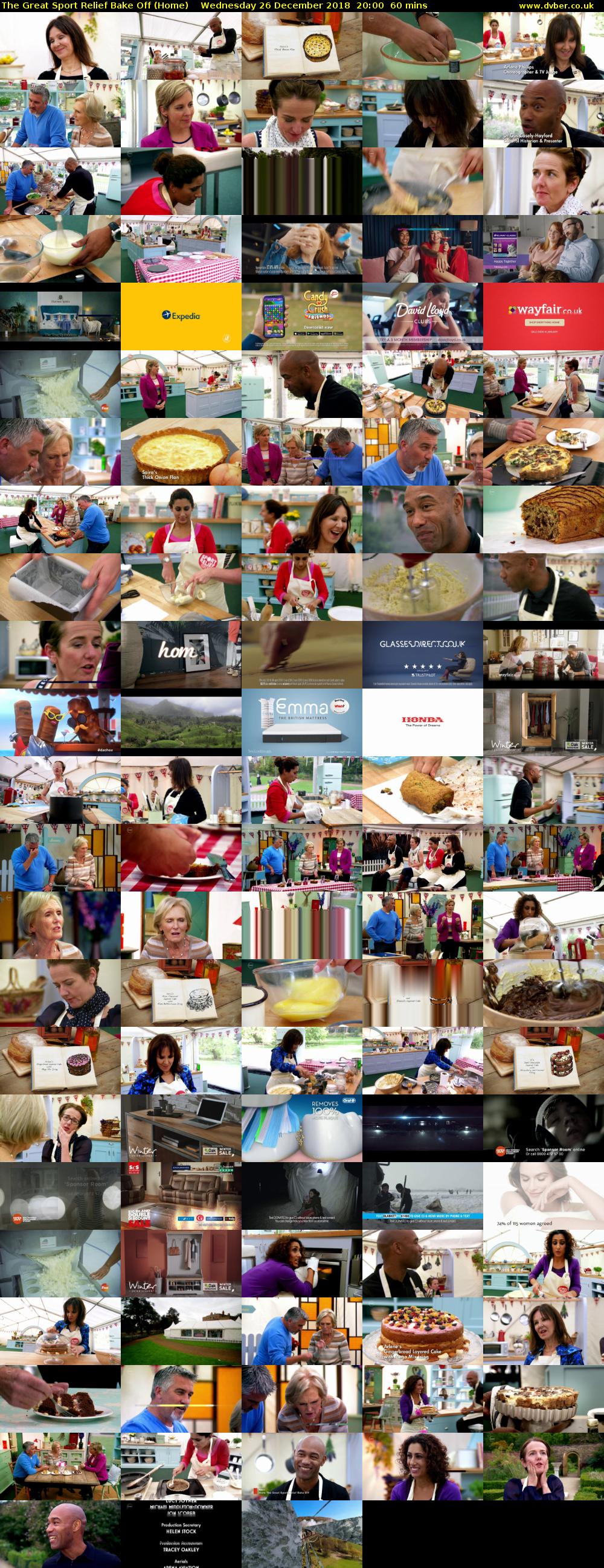 The Great Sport Relief Bake Off (Home) Wednesday 26 December 2018 20:00 - 21:00