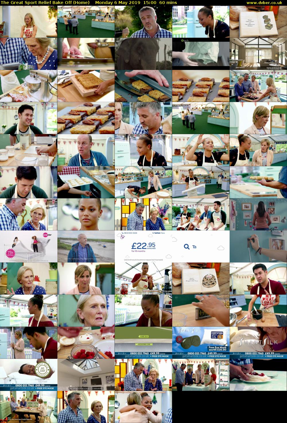 The Great Sport Relief Bake Off (Home) Monday 6 May 2019 15:00 - 16:00