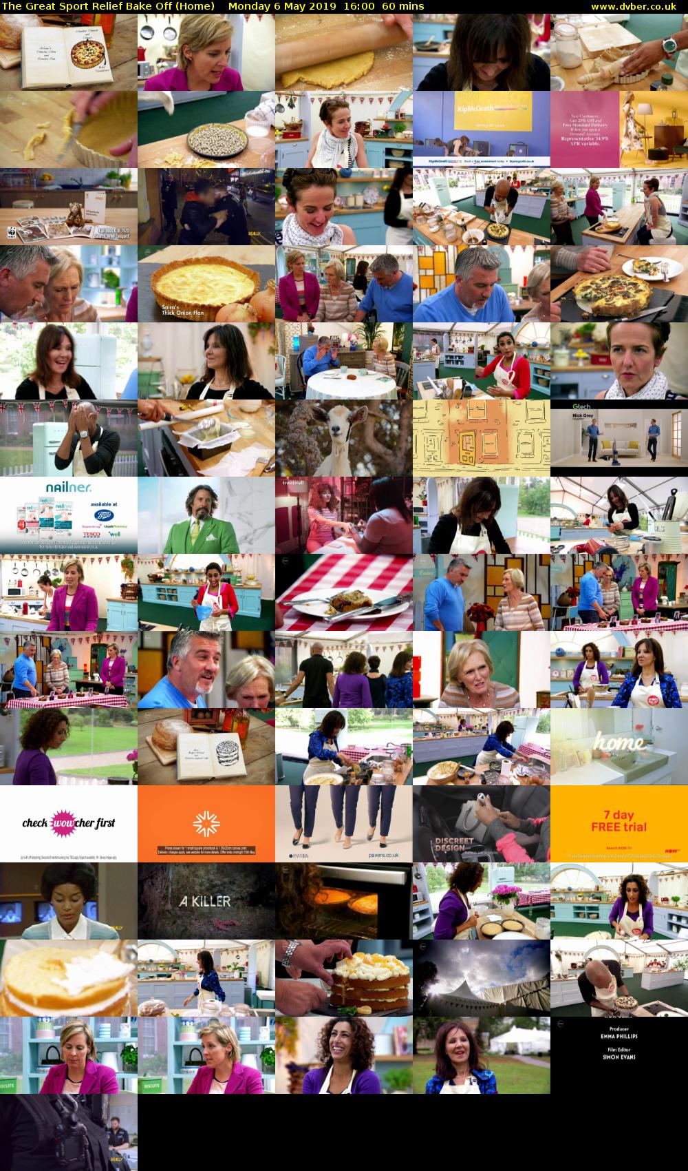 The Great Sport Relief Bake Off (Home) Monday 6 May 2019 16:00 - 17:00