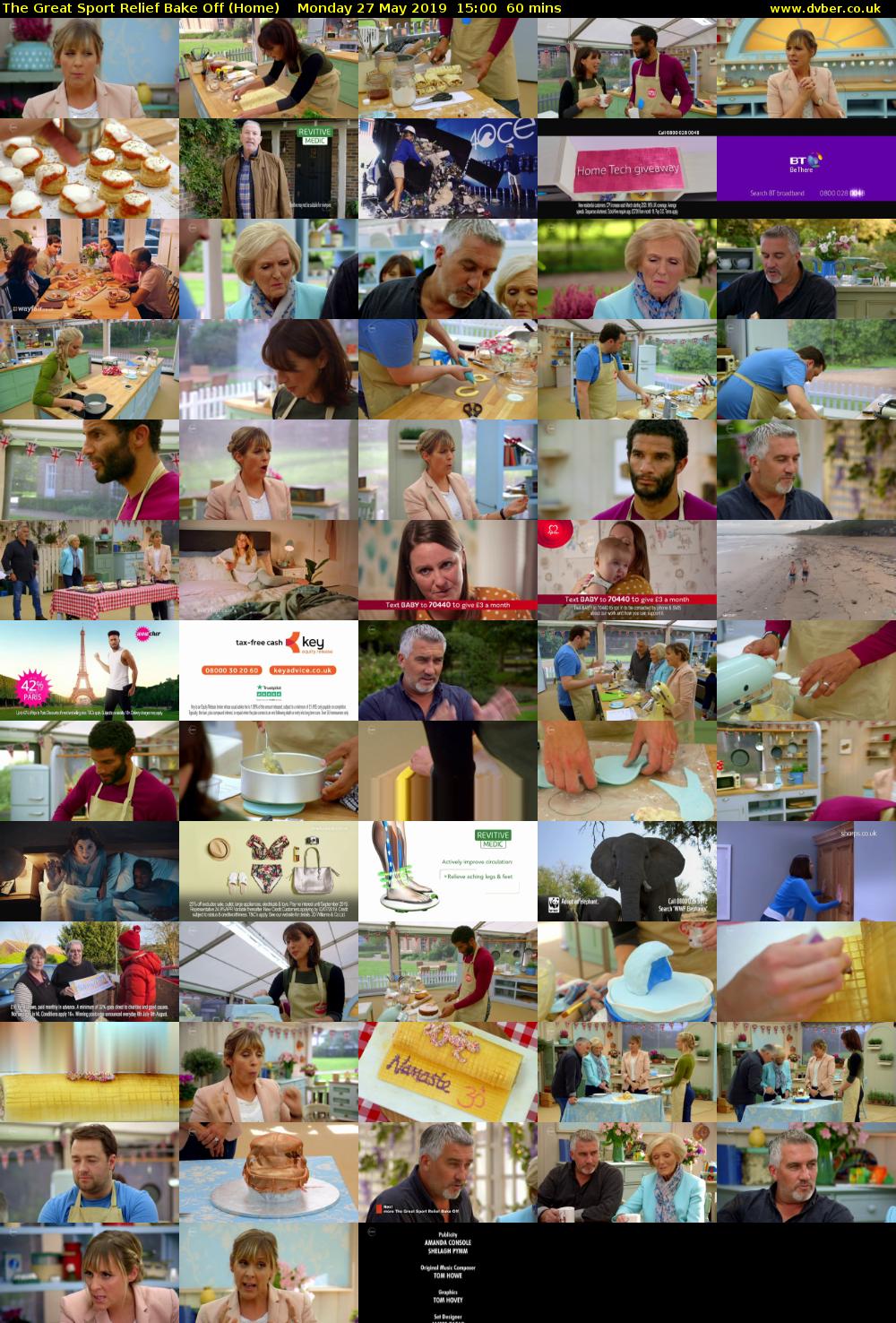 The Great Sport Relief Bake Off (Home) Monday 27 May 2019 15:00 - 16:00