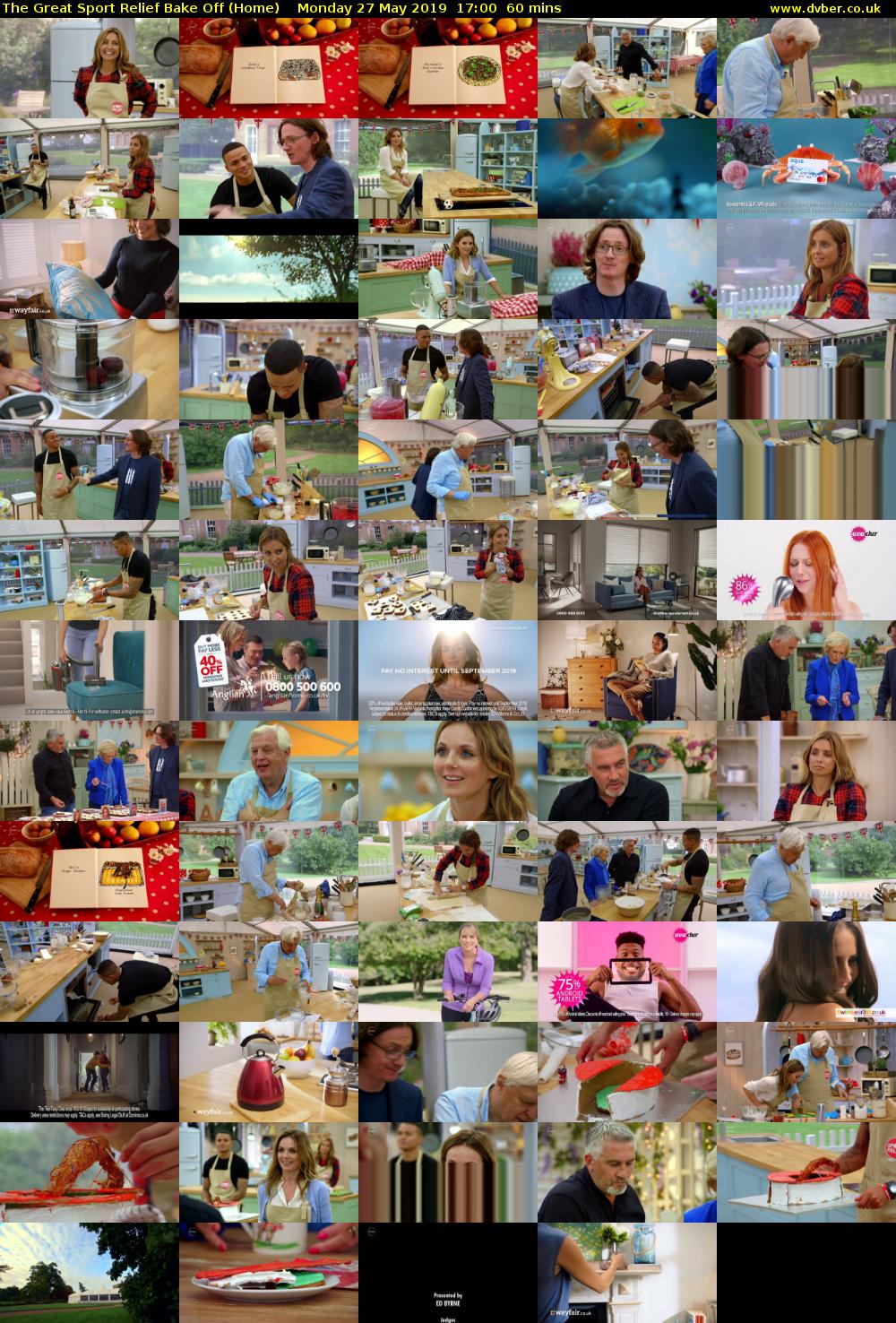 The Great Sport Relief Bake Off (Home) Monday 27 May 2019 17:00 - 18:00
