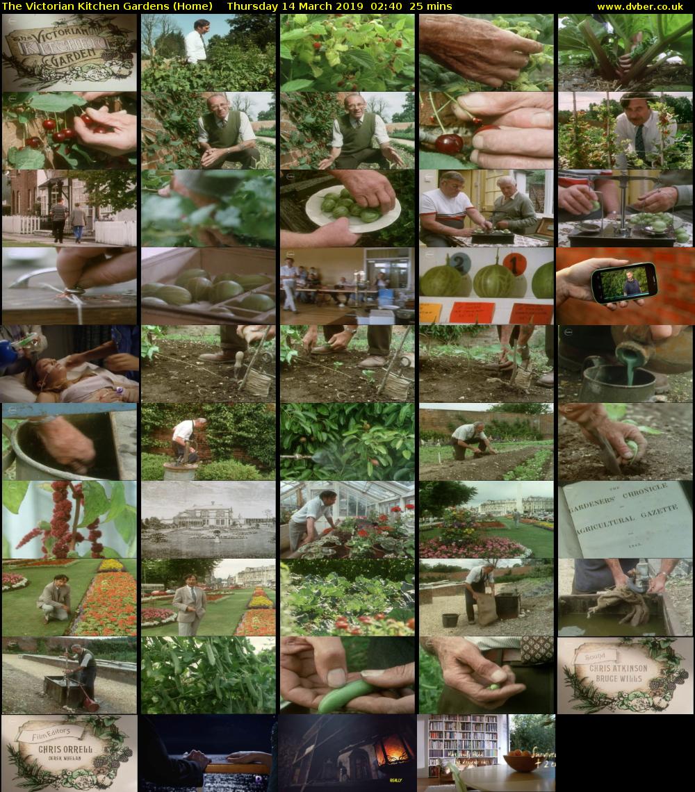The Victorian Kitchen Gardens (Home) Thursday 14 March 2019 02:40 - 03:05