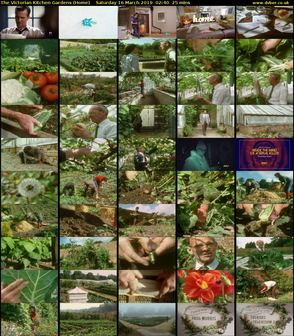 The Victorian Kitchen Gardens (Home) Saturday 16 March 2019 02:40 - 03:05