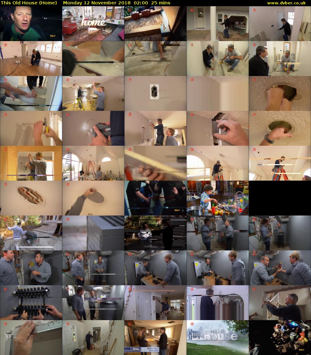 This Old House (Home) Monday 12 November 2018 02:00 - 02:25