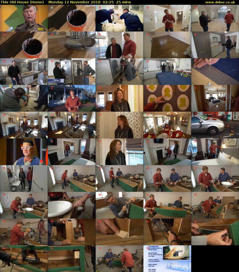 This Old House (Home) Monday 12 November 2018 02:25 - 02:50