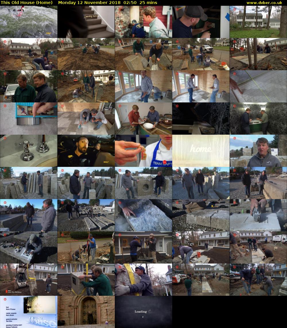 This Old House (Home) Monday 12 November 2018 02:50 - 03:15