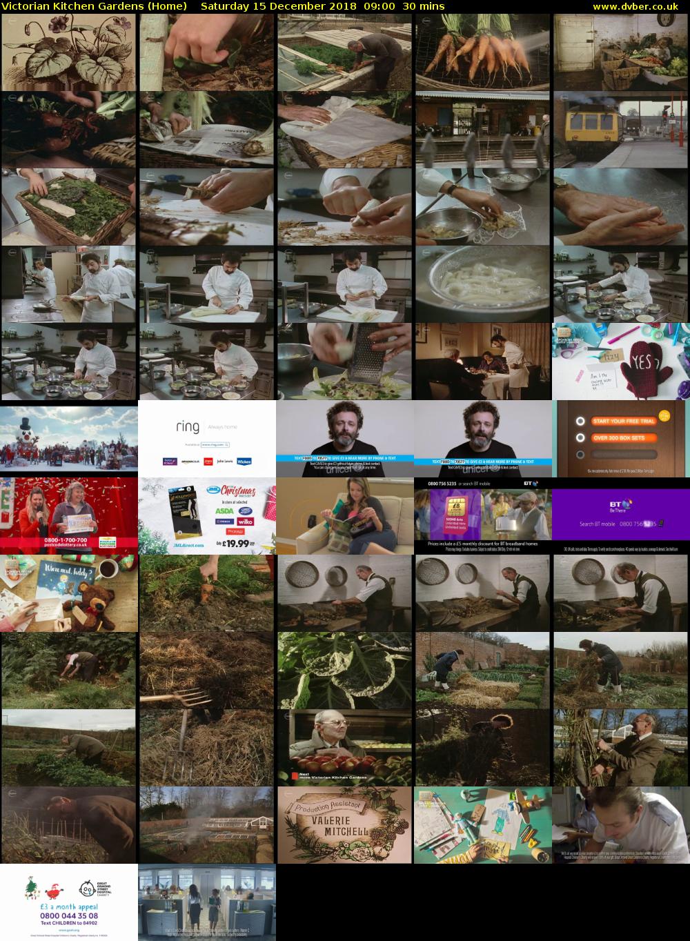 Victorian Kitchen Gardens (Home) Saturday 15 December 2018 09:00 - 09:30