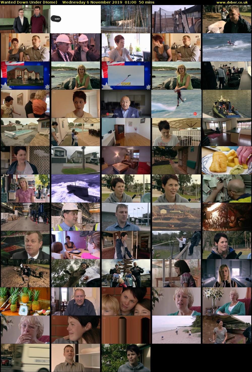 Wanted Down Under (Home) Wednesday 6 November 2019 01:00 - 01:50
