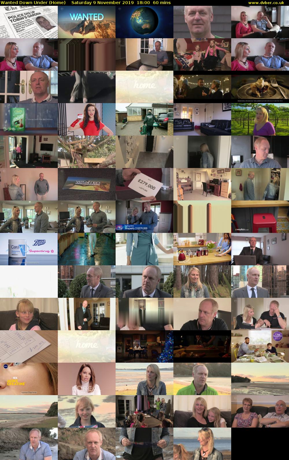 Wanted Down Under (Home) Saturday 9 November 2019 18:00 - 19:00