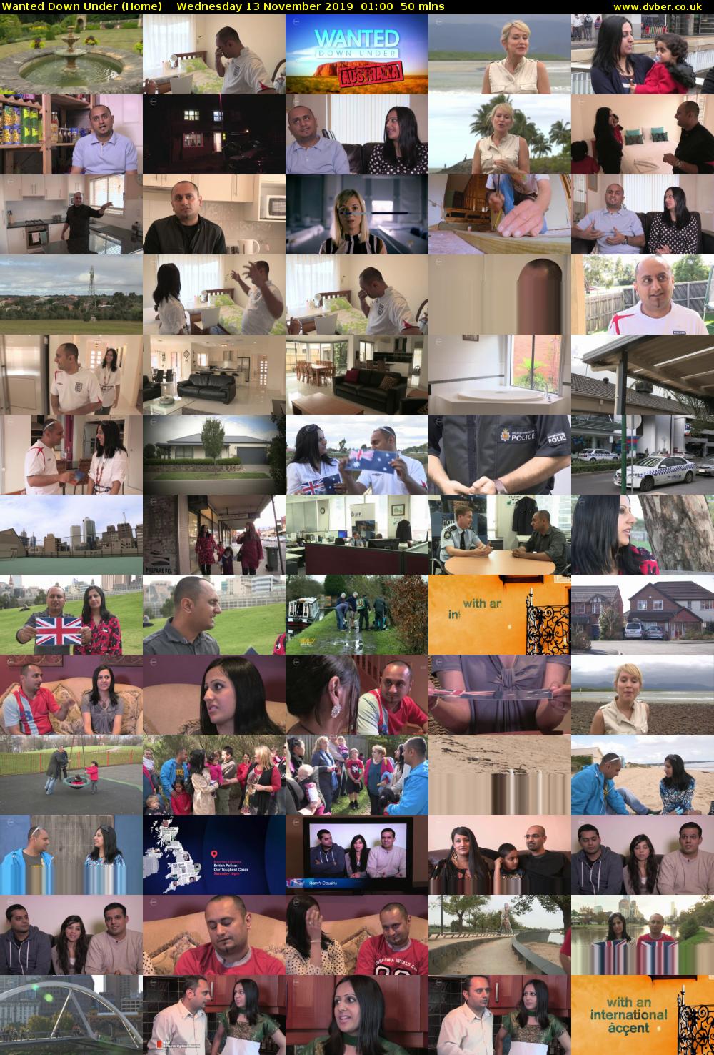 Wanted Down Under (Home) Wednesday 13 November 2019 01:00 - 01:50