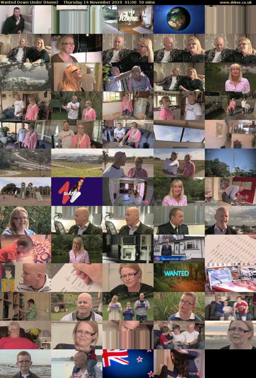Wanted Down Under (Home) Thursday 14 November 2019 01:00 - 01:50