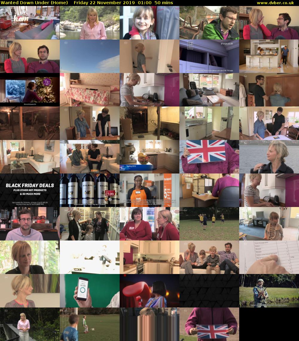 Wanted Down Under (Home) Friday 22 November 2019 01:00 - 01:50