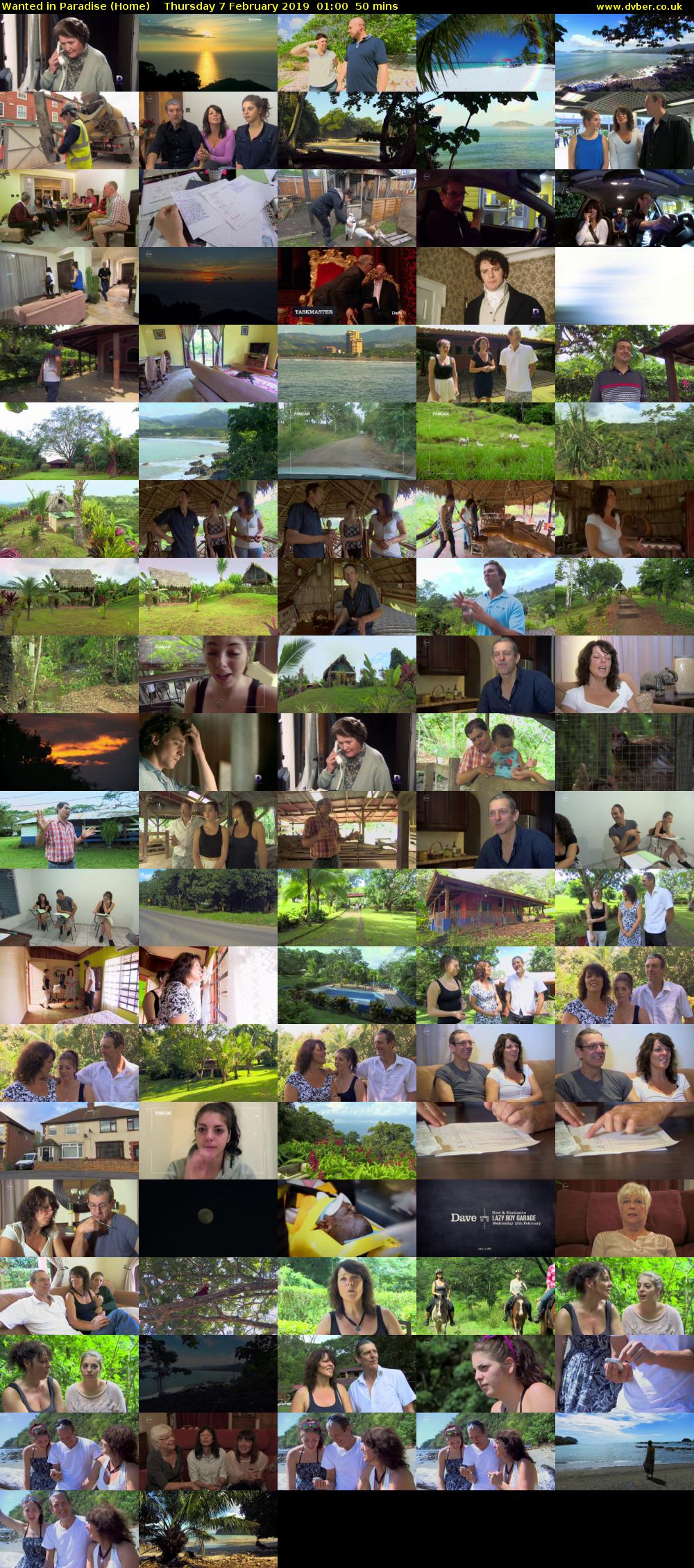 Wanted in Paradise (Home) Thursday 7 February 2019 01:00 - 01:50