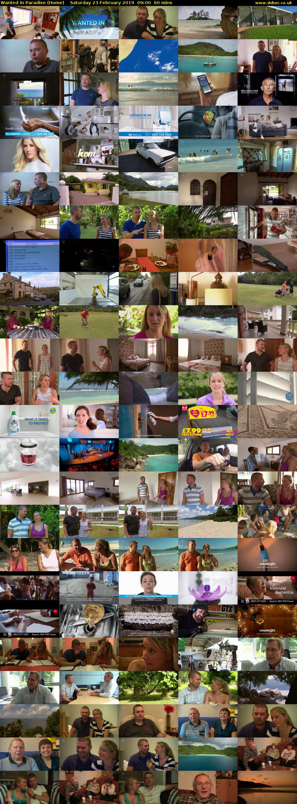 Wanted in Paradise (Home) Saturday 23 February 2019 09:00 - 10:00
