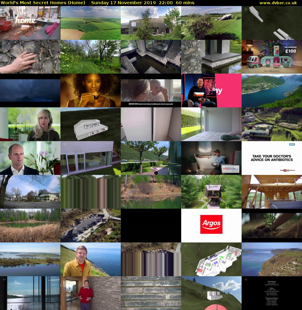 World's Most Secret Homes (Home) Sunday 17 November 2019 22:00 - 23:00