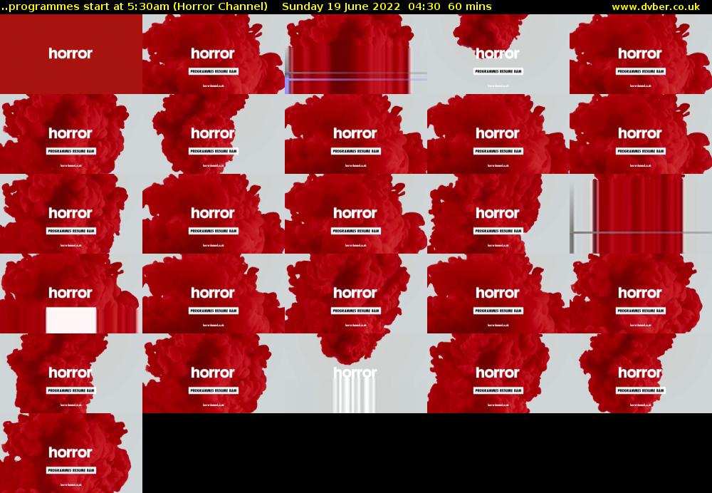 ..programmes start at 5:30am (Horror Channel) Sunday 19 June 2022 04:30 - 05:30