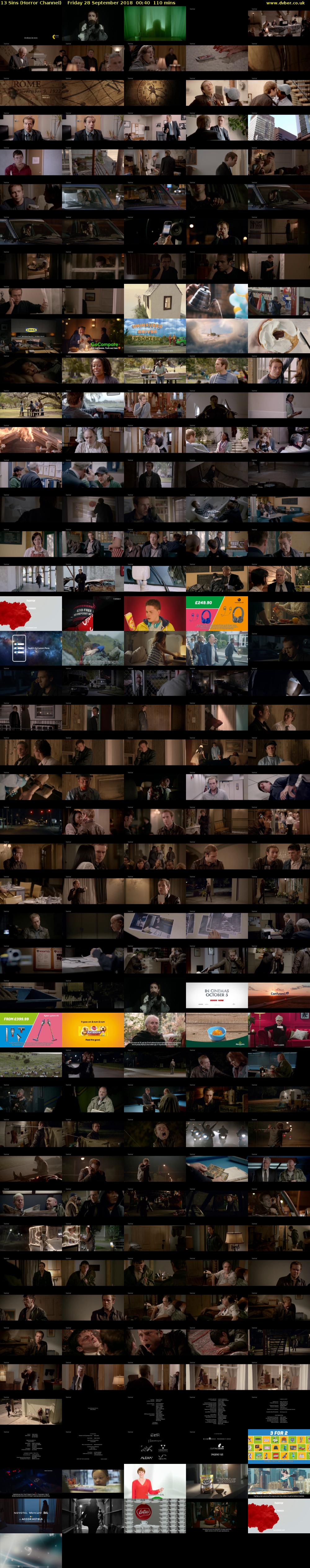 13 Sins (Horror Channel) Friday 28 September 2018 00:40 - 02:30
