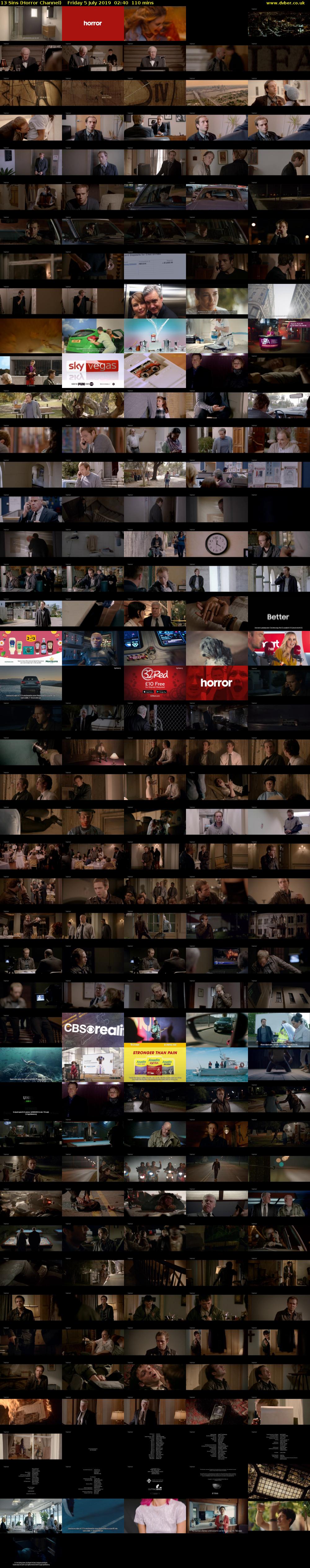 13 Sins (Horror Channel) Friday 5 July 2019 02:40 - 04:30