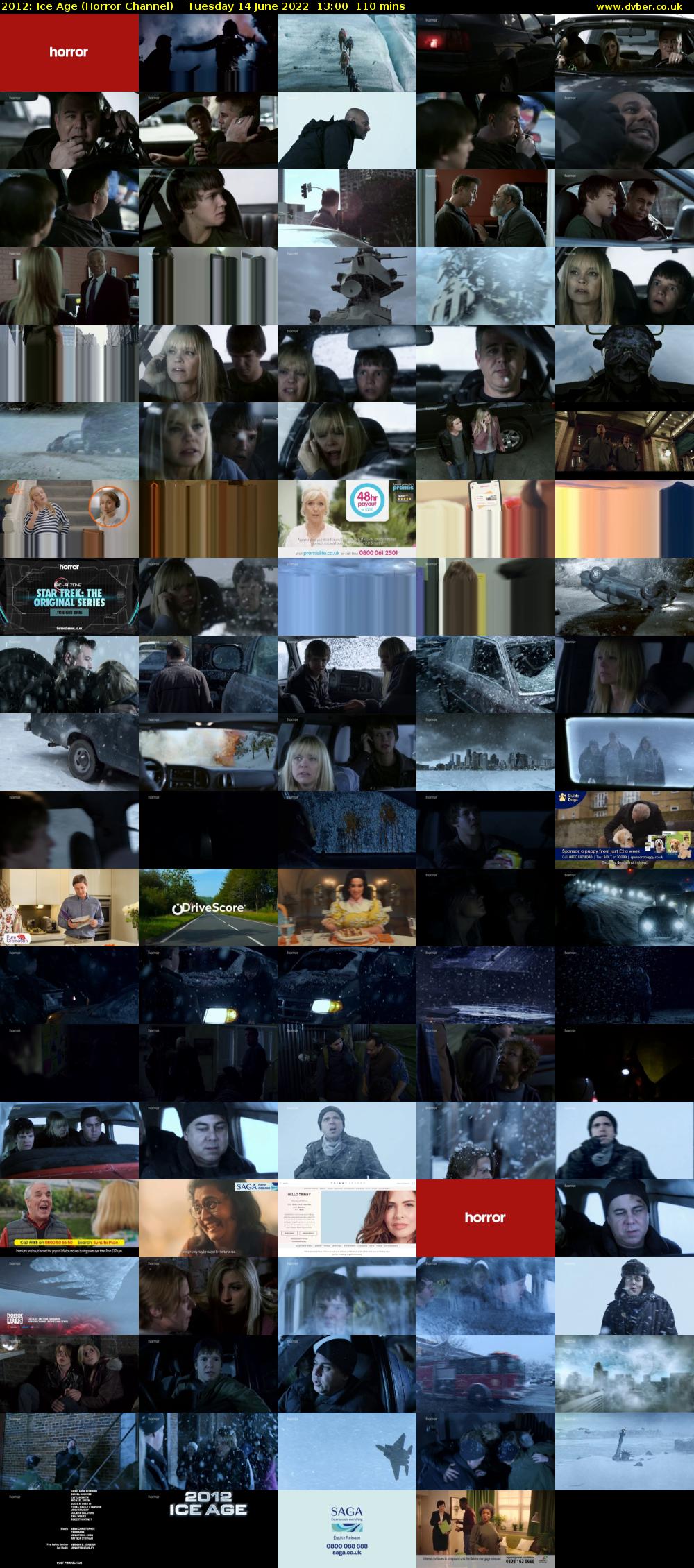 2012: Ice Age (Horror Channel) Tuesday 14 June 2022 13:00 - 14:50
