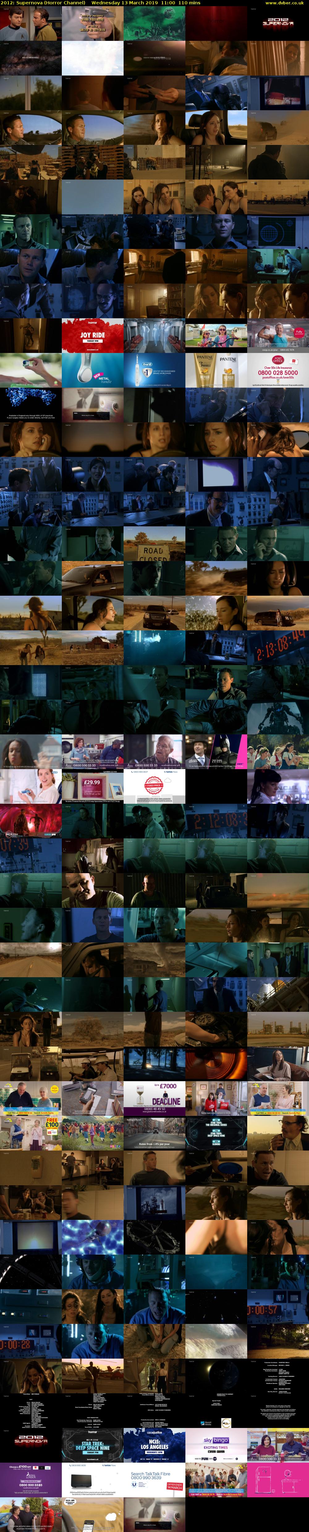 2012: Supernova (Horror Channel) Wednesday 13 March 2019 11:00 - 12:50