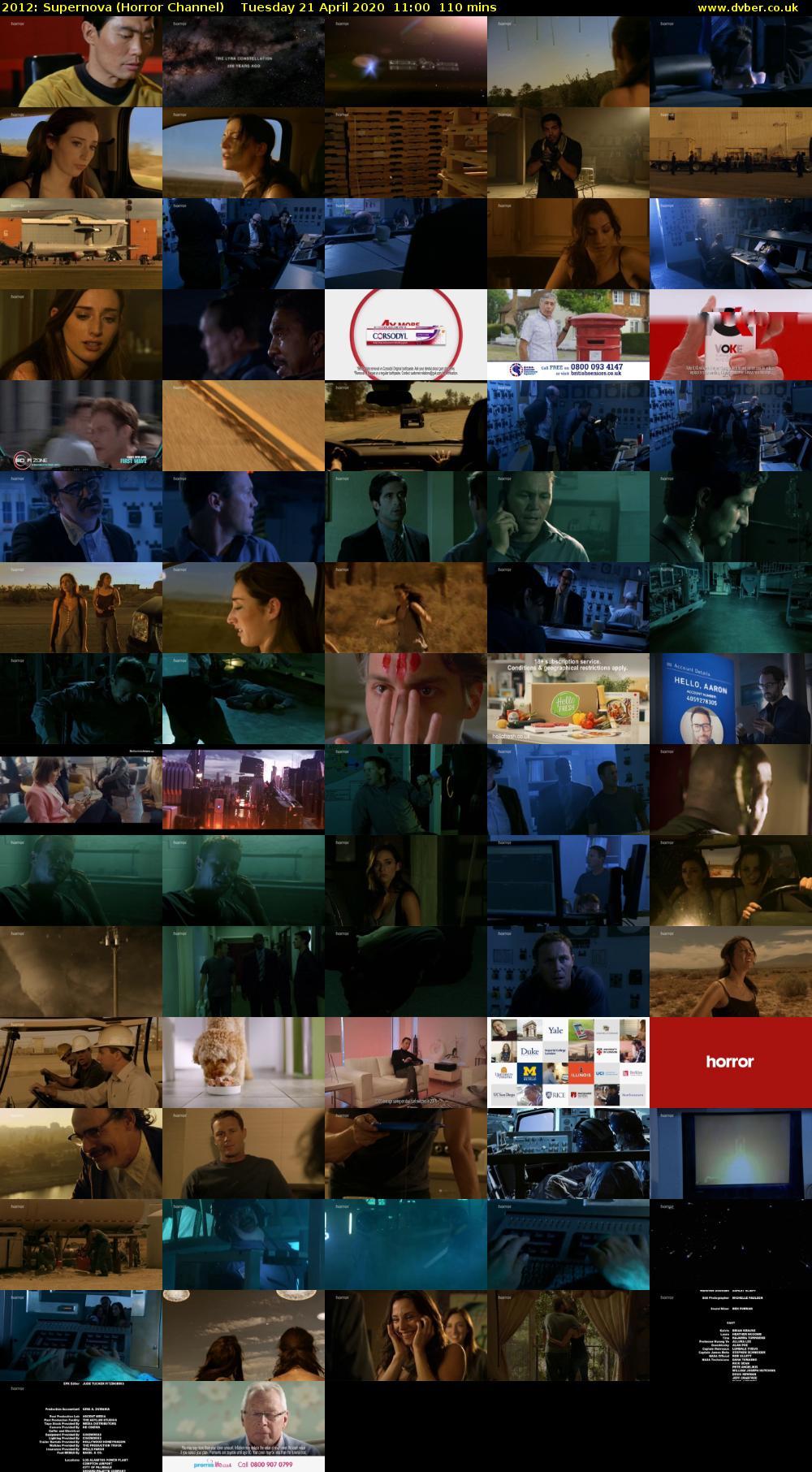 2012: Supernova (Horror Channel) Tuesday 21 April 2020 11:00 - 12:50