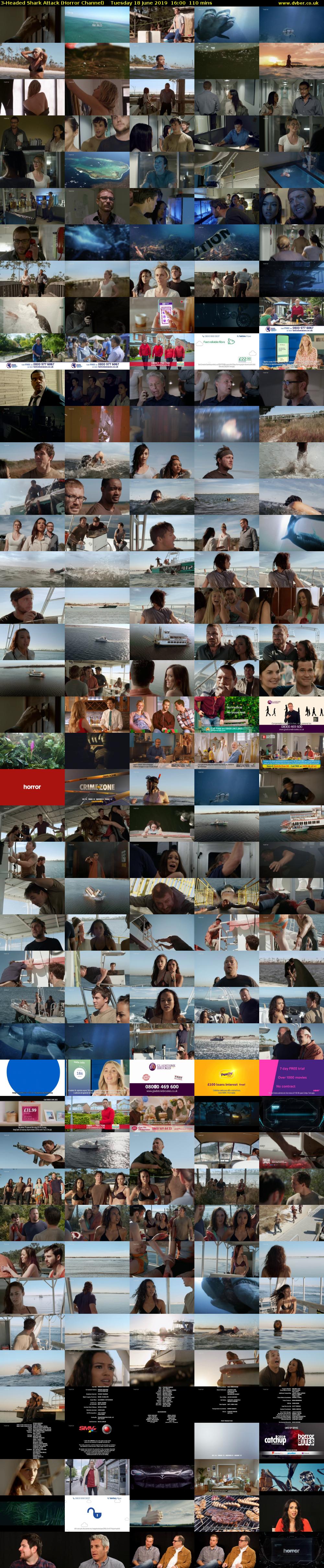 3-Headed Shark Attack (Horror Channel) Tuesday 18 June 2019 16:00 - 17:50